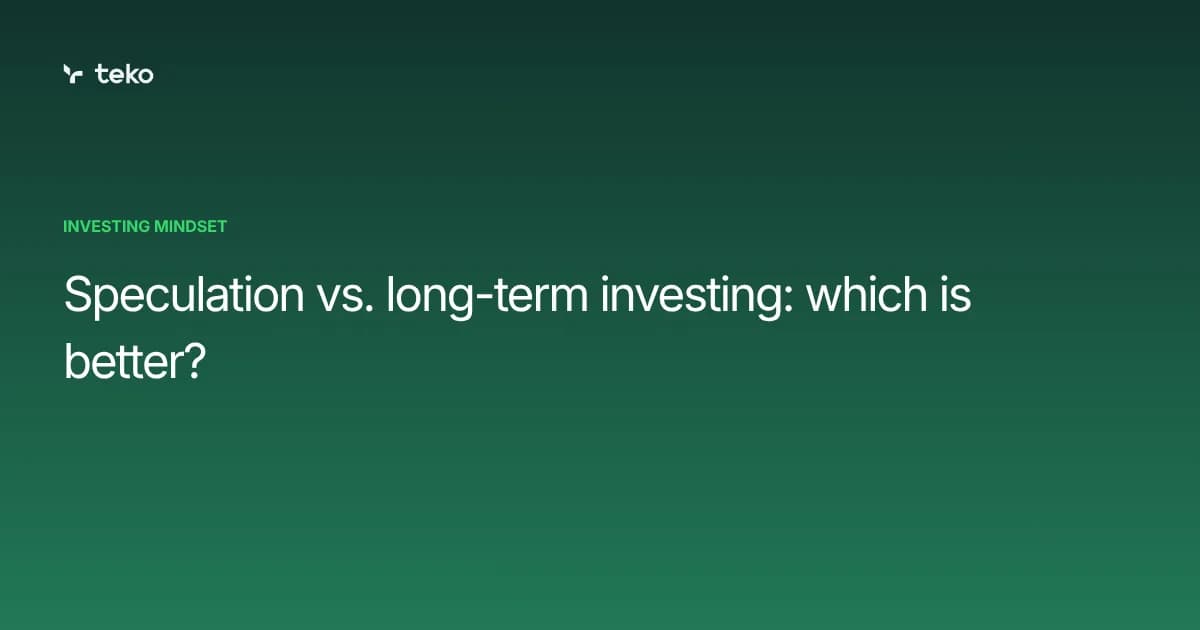 Speculation vs. long-term investing: which is better?